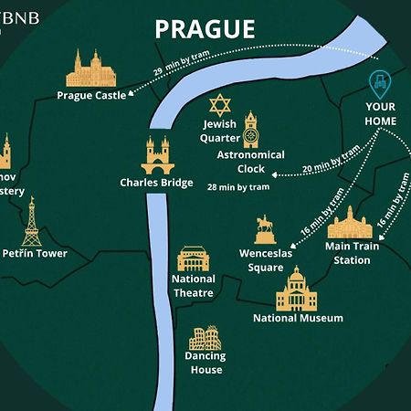 Modern Apartment With Terrace And Air Conditioning Prague Luaran gambar